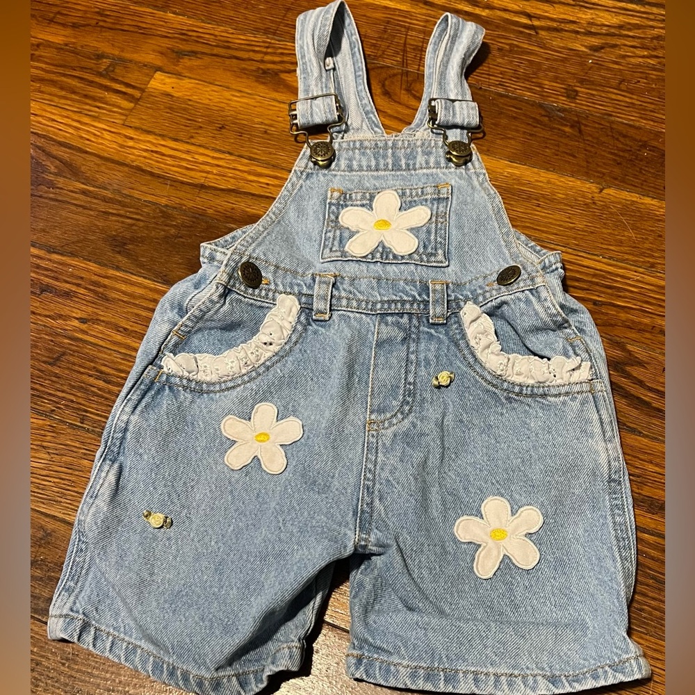 Hearts & Flowers ~ Denim Overalls